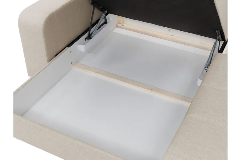 Smolmark Bäddsoffa med Divan 3-sits - Beige - Möbler - Soffa - Bäddsoffa - Bäddsoffa divan