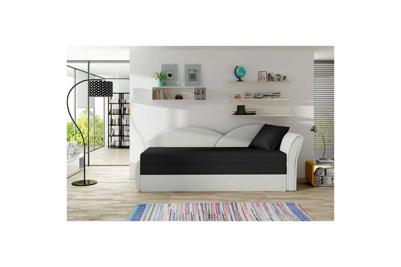 Soffa Eltap Aga 218x80x77 cm, Alova 04, Alova Pdp, Svart, Vit, Höger