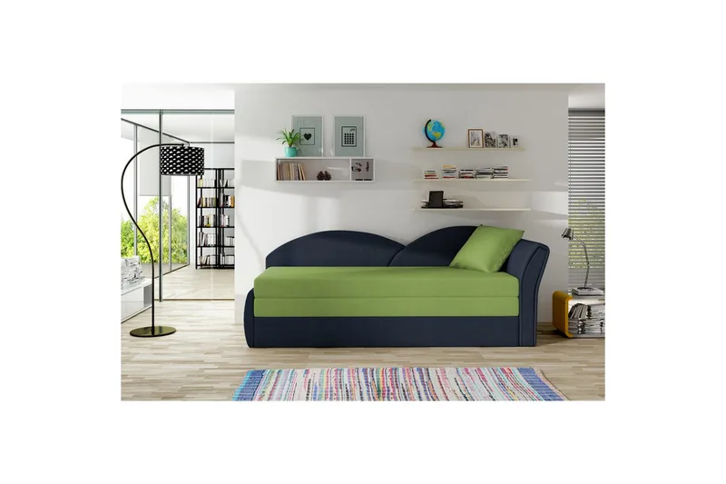 Soffa Eltap Aga 218x80x77 cm, Alova 42, Alova 79 Grön, Blå, Höger