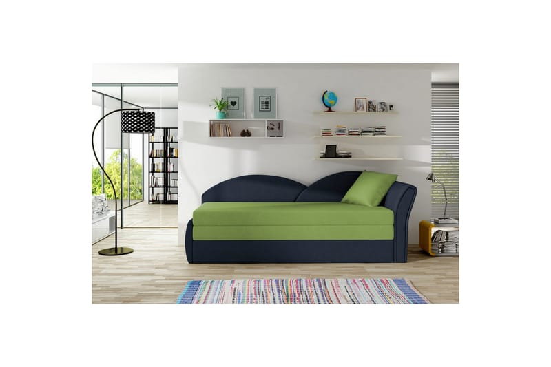 Soffa Eltap Aga 218x80x77 cm - Alova 42, Alova 79 Grön, Blå, Höger - Möbler - Soffa - Bäddsoffa - 3 sits bäddsoffa