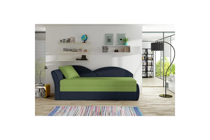 Soffa Eltap Aga 218x80x77 cm, Alova 42, Alova 79 Grön, Blå, Vänster