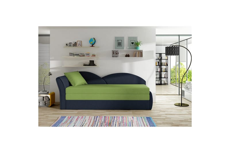 Soffa Eltap Aga 218x80x77 cm - Alova 42, Alova 79 Grön, Blå, Vänster - Möbler - Soffa - Bäddsoffa - 3 sits bäddsoffa