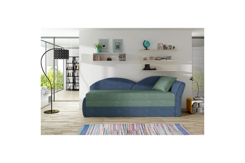 Soffa Eltap Aga 218x80x77 cm - Soro 34, Soro 76, Grön, Blå, Höger - Möbler - Soffa - Bäddsoffa - 3 sits bäddsoffa