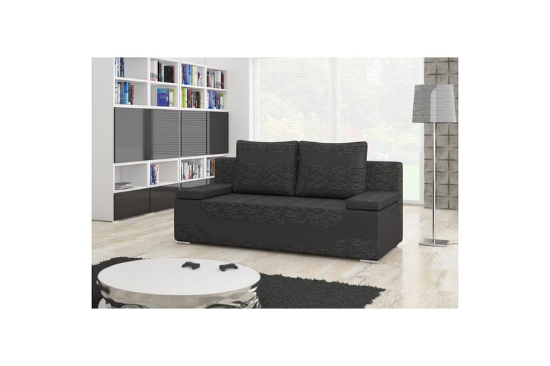 Soffa Eltap Area 200x90x92 cm - Berlin 02, Mjuk 11, Svart - Möbler - Soffa - Bäddsoffa - 3 sits bäddsoffa