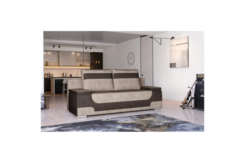 Soffa Eltap Area 200x90x92 cm - Dora 22, Dora 28, Brun, Mörkbrun - Möbler - Soffa - Bäddsoffa - 3 sits bäddsoffa