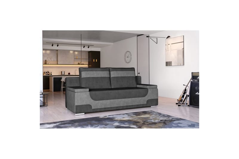 Soffa Eltap Area 200x90x92 cm, Dora 96, Dora 90, Svart, Grå