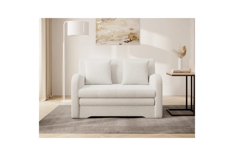 Soffa Eltap Ario 130x85x103 cm - Royal 01, Vit - Möbler - Soffa - Bäddsoffa - 2 sits bäddsoffa