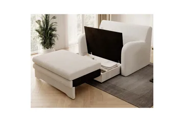 Soffa Eltap Ario 130x85x103 cm - Royal 01, Vit - Möbler - Soffa - Bäddsoffa - 2 sits bäddsoffa