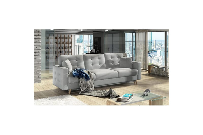 Soffa Eltap Asgard 233x93x92 cm - Solid 09, Beige - Möbler - Soffa - Bäddsoffa - 3 sits bäddsoffa