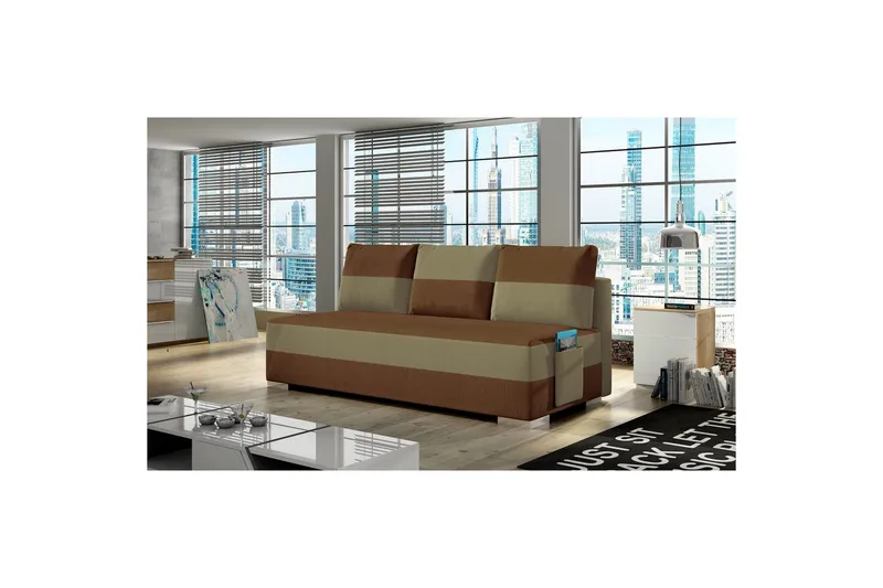 Soffa Eltap Atila 200x83x92 cm, Alova 12, Alova 66, Brun, Beige