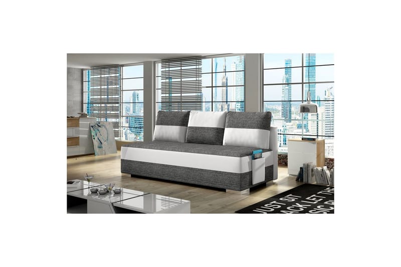 Soffa Eltap Atila 200x83x92 cm - Berlin 02, Mjuk 17, Vit - Möbler - Soffa - Bäddsoffa - 3 sits bäddsoffa