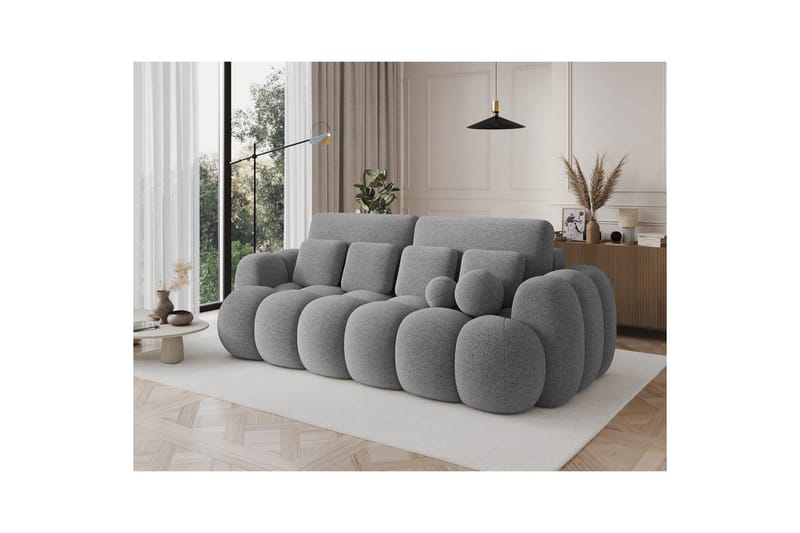 Soffa Eltap Cotonn 256x105x119 cm - Royal 04, Grå - Möbler - Soffa - Bäddsoffa - 3 sits bäddsoffa