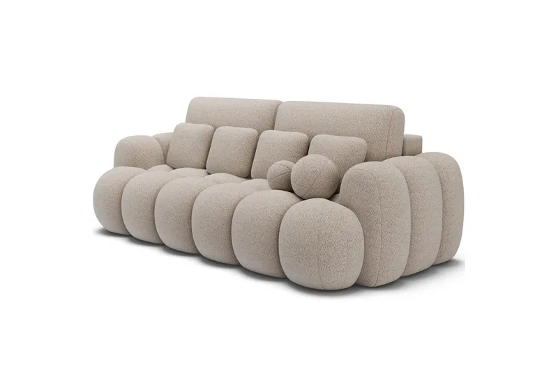 Soffa Eltap Cotonn 256x105x119 cm - Royal 18, Beige - Möbler - Soffa - Bäddsoffa - 3 sits bäddsoffa