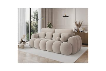 Soffa Eltap Cotonn 256x105x119 cm - Royal 18, Beige - Möbler - Soffa - Bäddsoffa - 3 sits bäddsoffa