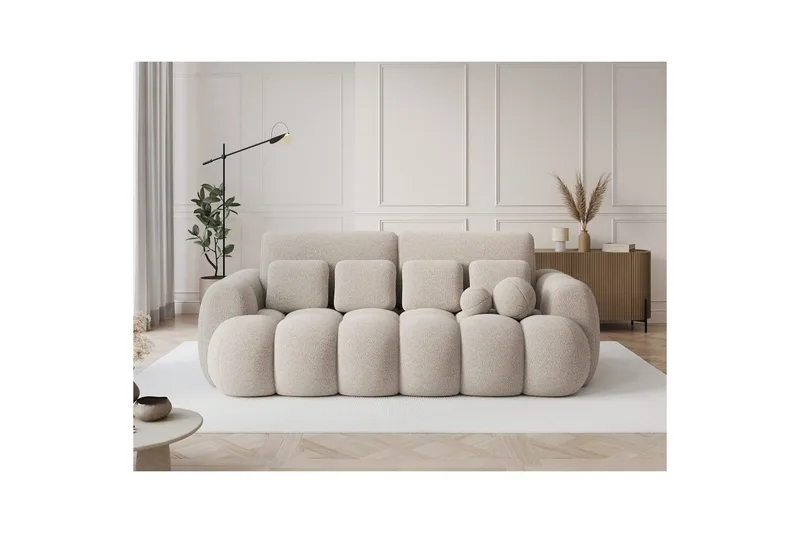 Soffa Eltap Cotonn 256x105x119 cm - Royal 18, Beige - Möbler - Soffa - Bäddsoffa - 3 sits bäddsoffa