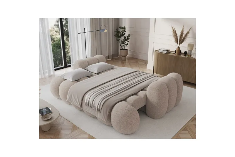 Soffa Eltap Cotonn 256x105x119 cm - Royal 18, Beige - Möbler - Soffa - Bäddsoffa - 3 sits bäddsoffa