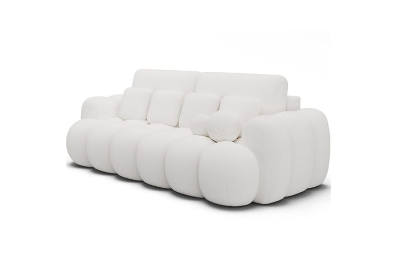 Soffa Eltap Cotonn 256x105x119 cm - Paolli 01, Vit - Möbler - Soffa - Bäddsoffa - 3 sits bäddsoffa