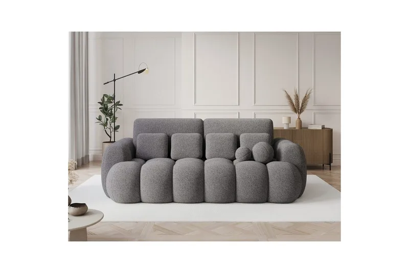 Soffa Eltap Cotonn 256x105x119 cm - Paolli 04, Grå - Möbler - Soffa - Bäddsoffa - 3 sits bäddsoffa