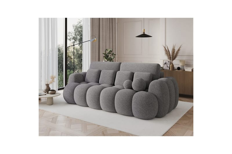 Soffa Eltap Cotonn 256x105x119 cm - Paolli 04, Grå - Möbler - Soffa - Bäddsoffa - 3 sits bäddsoffa