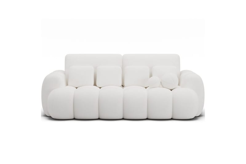 Soffa Eltap Cotonn 256x105x119 cm - Paolli 01, Vit - Möbler - Soffa - Bäddsoffa - 3 sits bäddsoffa