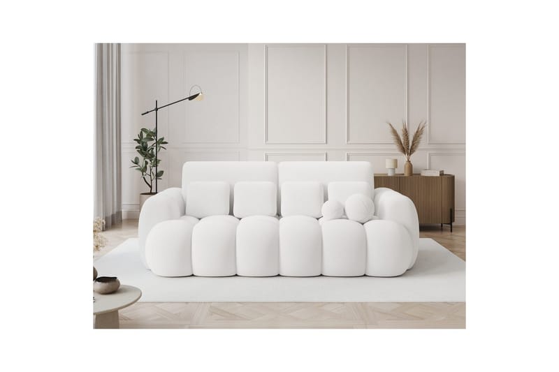 Soffa Eltap Cotonn 256x105x119 cm - Paolli 01, Vit - Möbler - Soffa - Bäddsoffa - 3 sits bäddsoffa