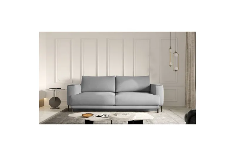 Soffa Eltap Dalia 248x84x95 cm - Nube 3, Ljusgrå - Möbler - Soffa - Bäddsoffa - 3 sits bäddsoffa