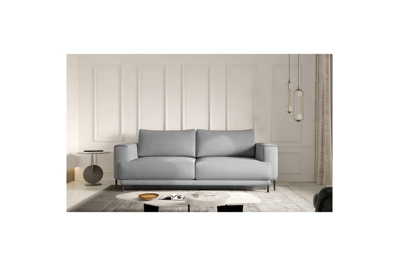 Soffa Eltap Dalia 248x84x95 cm - Nube 3, Ljusgrå - Möbler - Soffa - Bäddsoffa - 3 sits bäddsoffa