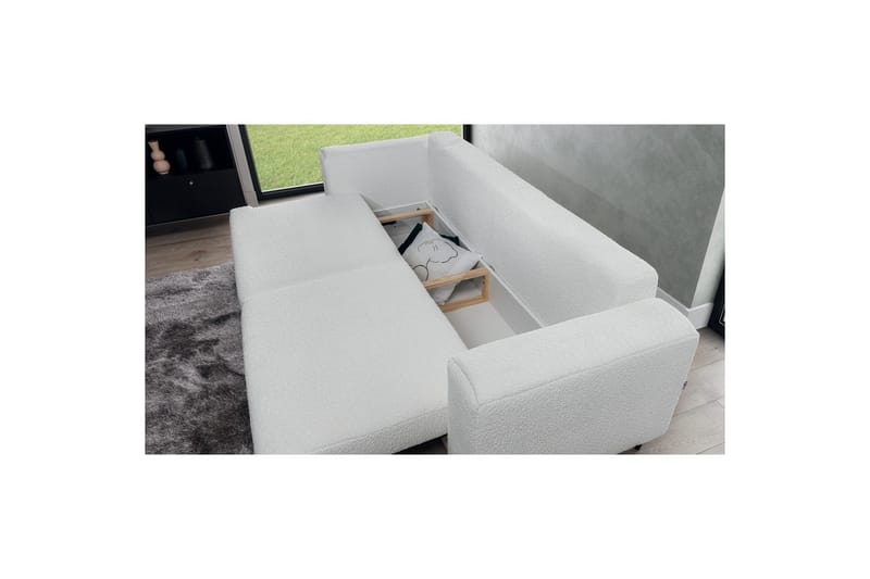 Soffa Eltap Dalia 248x84x95 cm - Royal 01, Vit - Möbler - Soffa - Bäddsoffa - 3 sits bäddsoffa