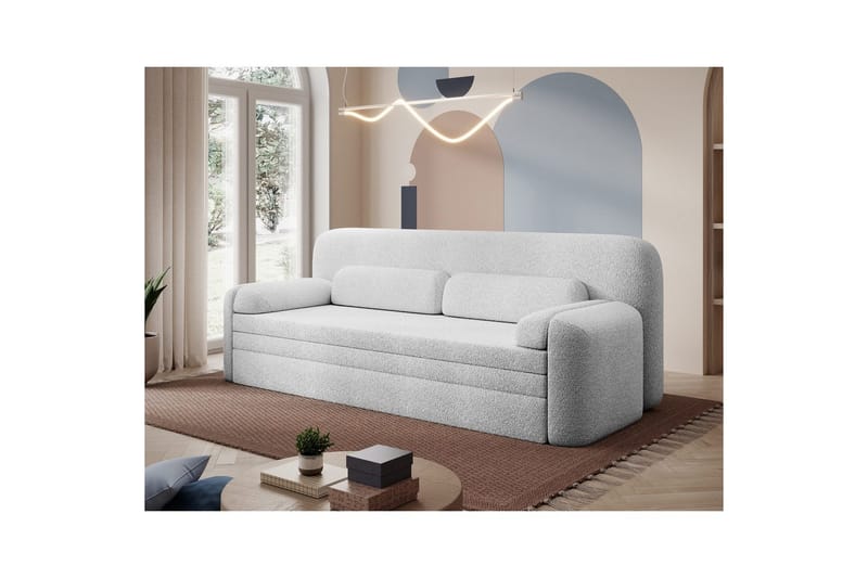 Soffa Eltap Elioss 236x89x87 cm - Royal 01, Vit - Möbler - Soffa - Bäddsoffa - 3 sits bäddsoffa