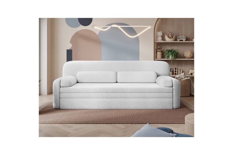 Soffa Eltap Elioss 236x89x87 cm - Royal 01, Vit - Möbler - Soffa - Bäddsoffa - 3 sits bäddsoffa