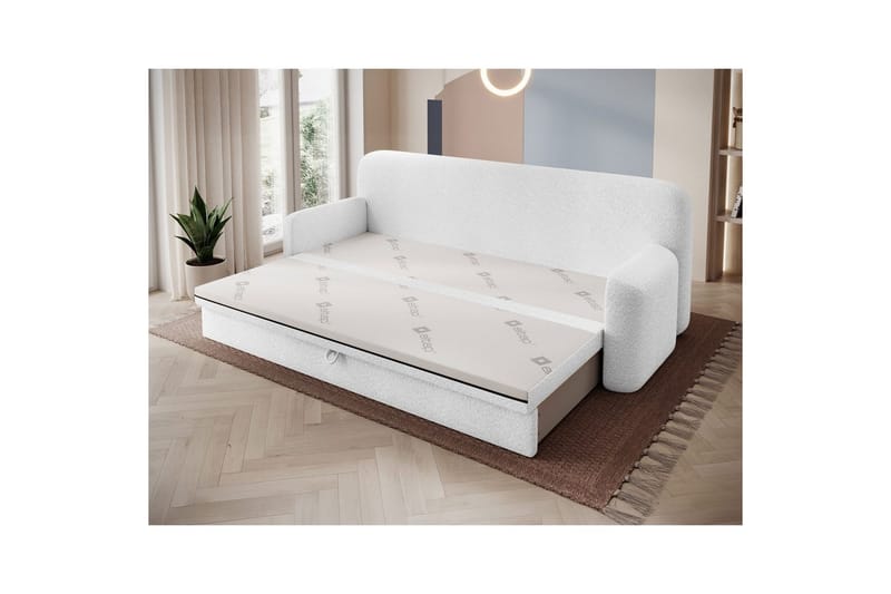 Soffa Eltap Elioss 236x89x87 cm - Royal 01, Vit - Möbler - Soffa - Bäddsoffa - 3 sits bäddsoffa