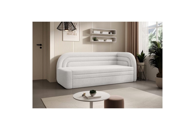 Soffa Eltap Fabillo 223x86x80 cm - Royal 01, Vit, Höger - Möbler - Soffa - Bäddsoffa - 3 sits bäddsoffa