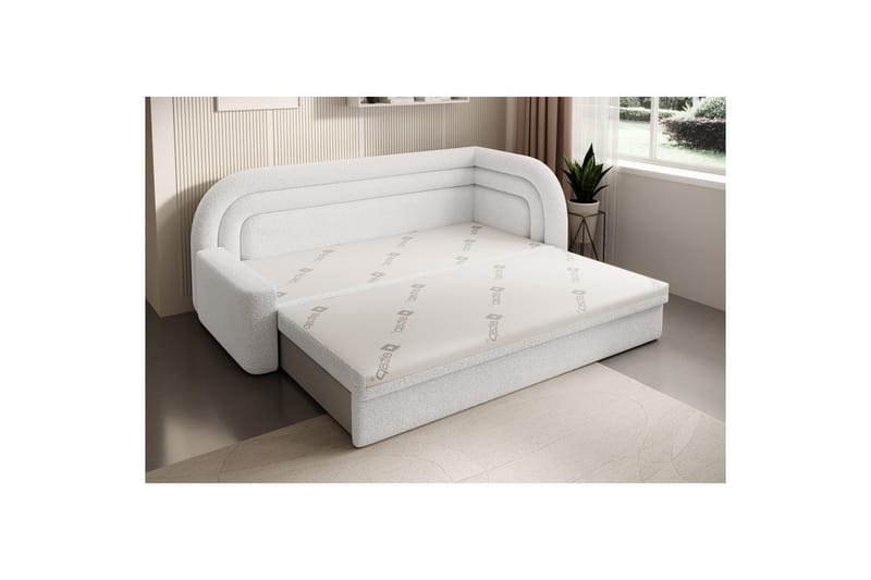 Soffa Eltap Fabillo 223x86x80 cm - Royal 01, Vit, Höger - Möbler - Soffa - Bäddsoffa - 3 sits bäddsoffa