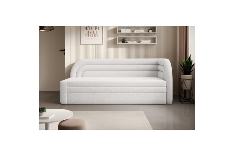 Soffa Eltap Fabillo 223x86x80 cm - Royal 01, Vit, Höger - Möbler - Soffa - Bäddsoffa - 3 sits bäddsoffa