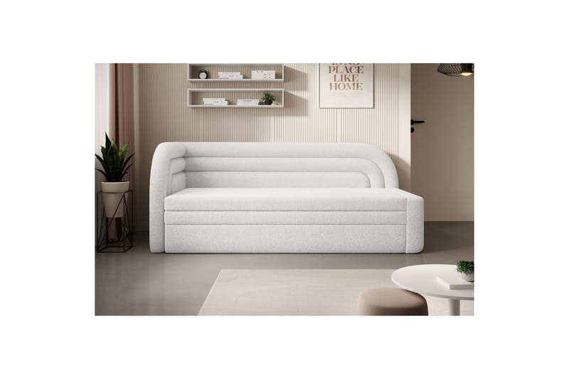 Soffa Eltap Fabillo 223x86x80 cm - Royal 01, Vit, Vänster - Möbler - Soffa - Bäddsoffa - 3 sits bäddsoffa
