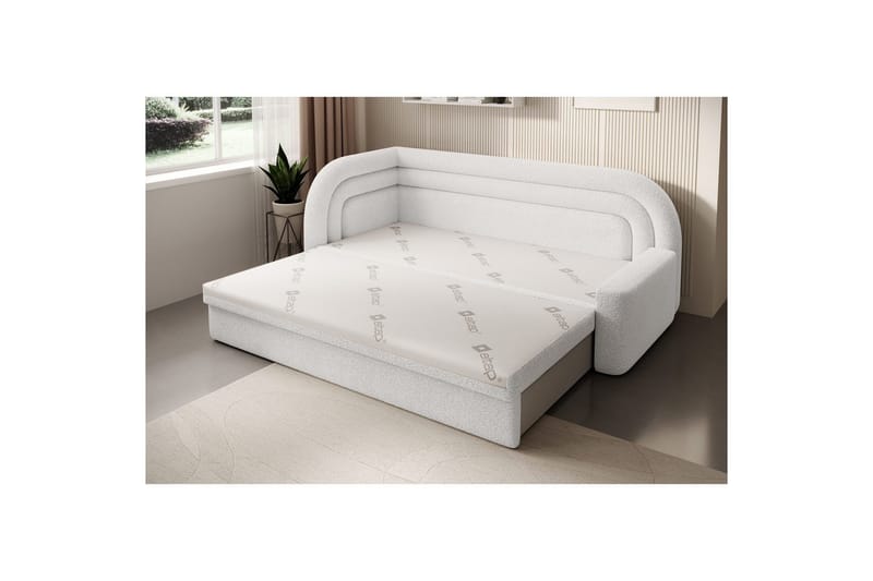 Soffa Eltap Fabillo 223x86x80 cm - Royal 01, Vit, Vänster - Möbler - Soffa - Bäddsoffa - 3 sits bäddsoffa