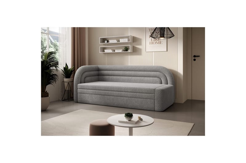 Soffa Eltap Fabillo 223x86x80 cm - Royal 04, Ljusgrå, Vänster - Möbler - Soffa - Bäddsoffa - 3 sits bäddsoffa