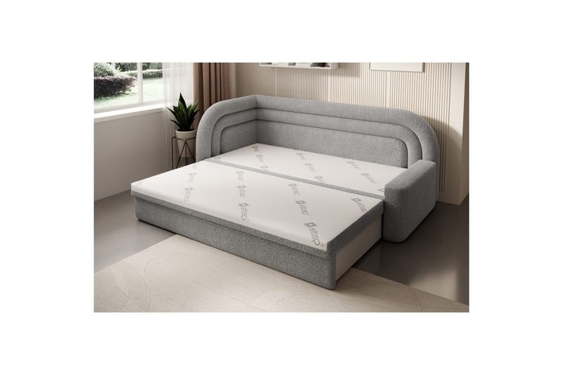 Soffa Eltap Fabillo 223x86x80 cm - Royal 04, Ljusgrå, Vänster - Möbler - Soffa - Bäddsoffa - 3 sits bäddsoffa