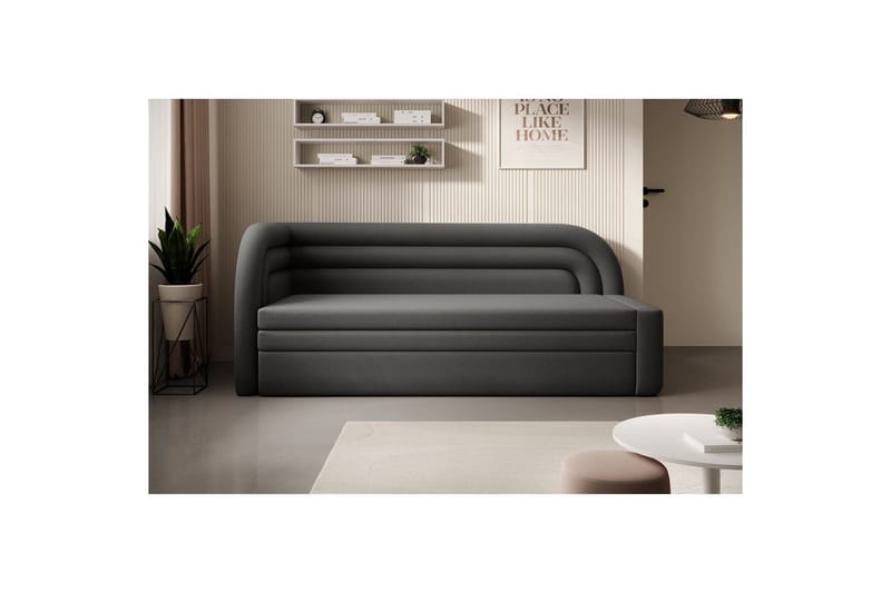 Soffa Eltap Fabillo 223x86x80 cm - Sola 6, Grå, Vänster - Möbler - Soffa - Bäddsoffa - 3 sits bäddsoffa