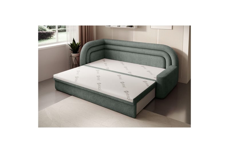 Soffa Eltap Fabillo 223x86x80 cm - Touch 100, Grön, Vänster - Möbler - Soffa - Bäddsoffa - 4 sits bäddsoffa