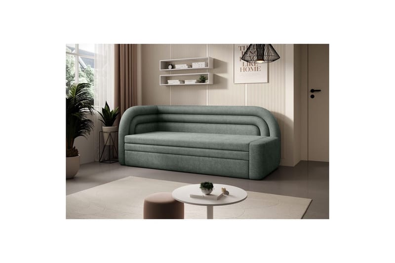 Soffa Eltap Fabillo 223x86x80 cm - Touch 100, Grön, Vänster - Möbler - Soffa - Bäddsoffa - 4 sits bäddsoffa