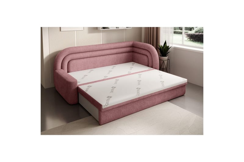 Soffa Eltap Fabillo 223x86x80 cm - Touch 24, Rosa, Höger - Möbler - Soffa - Bäddsoffa - 4 sits bäddsoffa