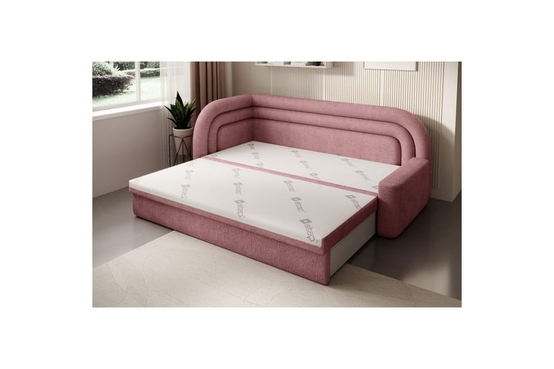 Soffa Eltap Fabillo 223x86x80 cm - Touch 24, Rosa, Vänster - Möbler - Soffa - Bäddsoffa - 4 sits bäddsoffa