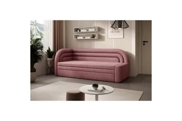Soffa Eltap Fabillo 223x86x80 cm - Touch 24, Rosa, Vänster - Möbler - Soffa - Bäddsoffa - 4 sits bäddsoffa
