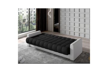 Soffa Eltap Garett 212x85x90 cm - Sawana 14, Soft 17, Svart, Vit - Möbler - Soffa - Bäddsoffa - 3 sits bäddsoffa