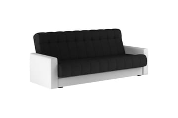 Soffa Eltap Garett 212x85x90 cm - Sawana 14, Soft 17, Svart, Vit - Möbler - Soffa - Bäddsoffa - 3 sits bäddsoffa