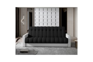 Soffa Eltap Garett 212x85x90 cm - Sawana 14, Soft 17, Svart, Vit - Möbler - Soffa - Bäddsoffa - 3 sits bäddsoffa