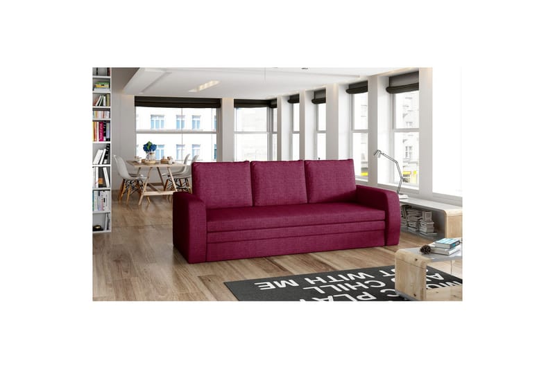 Soffa Eltap Inversa 220x83x89 cm - Malmö 63, Röd - Möbler - Soffa - Bäddsoffa - 3 sits bäddsoffa