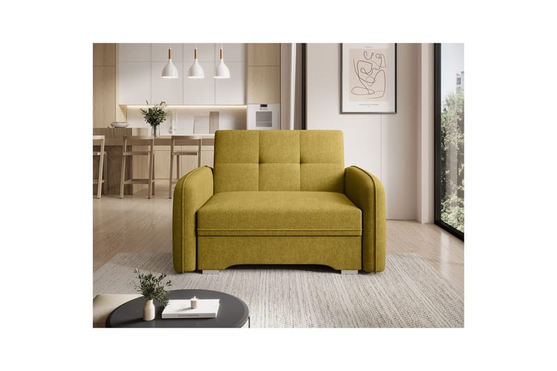 Soffa Eltap Laine 102x109x84 cm - Poco 50, Gul - Möbler - Soffa - Bäddsoffa - 2 sits bäddsoffa