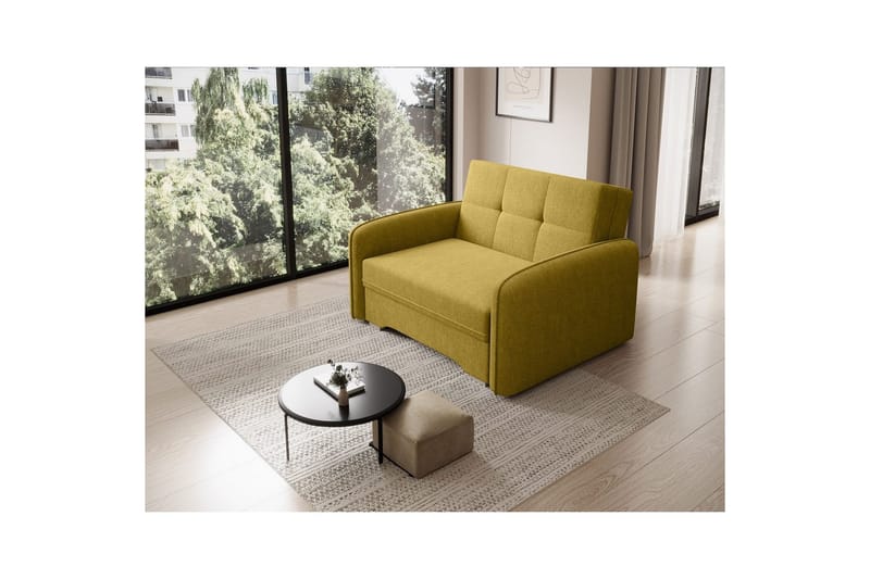 Soffa Eltap Laine 102x109x84 cm - Poco 50, Gul - Möbler - Soffa - Bäddsoffa - 2 sits bäddsoffa
